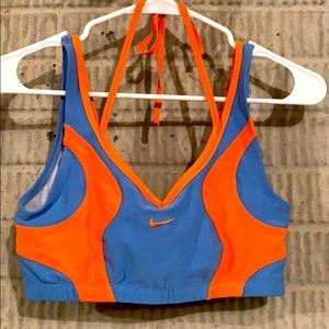 Nike Baby Blue & Orange Sports Bra